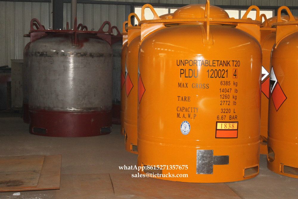 T20 Medium bulk containers UN1838 Titanium Tetrachloride Portable Tank