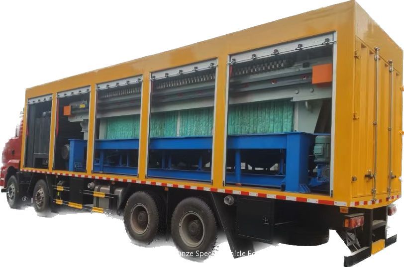 Customizing SHACMAN Mobile Dewatering Truck Mounted Filter Press System 