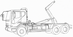 ISUZU 4~6 CBM 4x2 hook lift truck