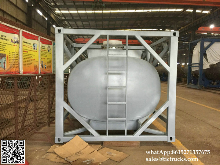 Custermizing HCL 32-35% Hydrochloric Acid Tank for Trailer Portable ISO Tank Containers 