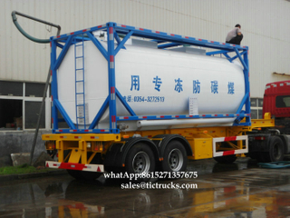 Portable iso Tank Container 20000L-24000L Solvents, antifreeze Ethylene glycol
