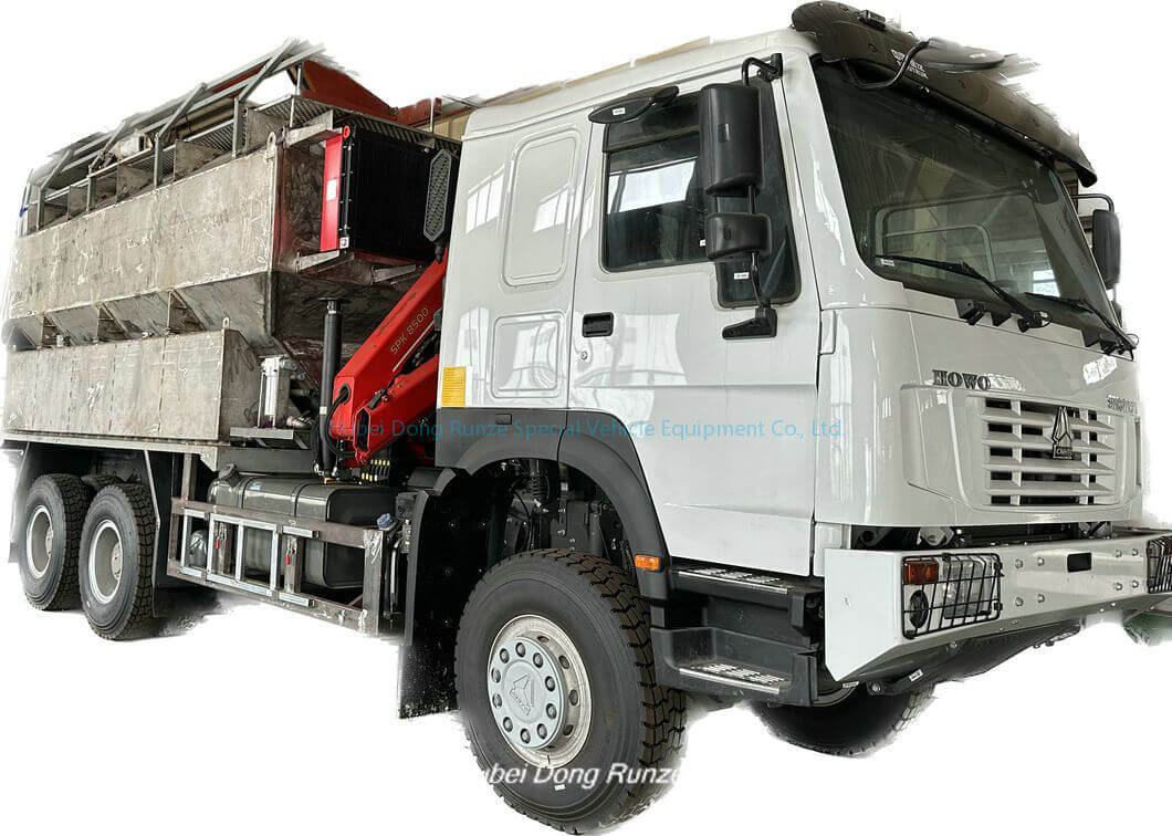 Sinotruck HOWO DRZ5255XHZ ANFO Explosive Mixing And Charging Trucks 6X6 