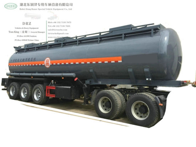 3 Axles Caustic Soda Tanker Semi-Trailer (Sodium Hydroxide Steel Tank Lined LLDPE)
