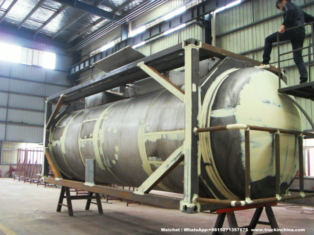 20FT Frame Swap Tank (Stainless Steel ISO Tank Container 25000Liters Yellow Phosphorus)