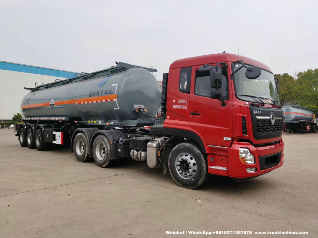 3 Axles Hydrochloric Acid Tanker 29500L HCl Tanks