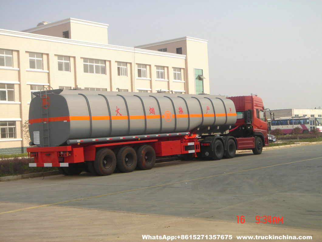 Customizing 60t Hydrochloric Acid Tank Trailer (Steel Lined Rubber plastic LLDPE Chemical Liquid Tanker)