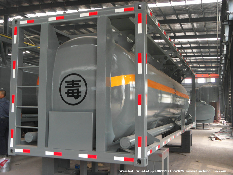 Class 3 Toxic Chemical Isotank (30FT Tank Container) for Trichlorosilane Sihcl3 Sicl4 Ticl4 Pcl3 25cbm-30cbm