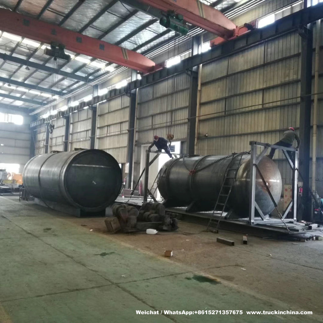 Custermizing Hydrochloric Acid Chemical Liquid Transport ISO Tank Container (Carbon Steel Lined LLDPE corrosion resistance)