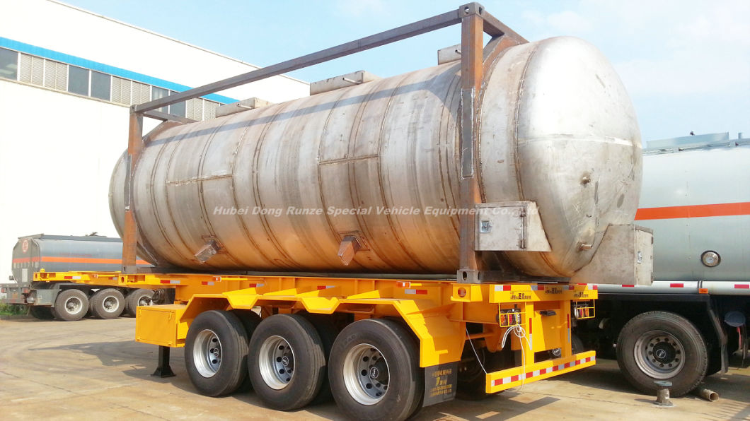 316 Stainless Steel ISO Tank Container 20 FT for Hazardous Liquids Road Transport