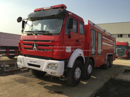 Beiben 3138 8X4 Water Foam Fire Truck, Water Tank 9000L, Foam Tank 2660L Optional All Wheel Drive Offroad 8X8 LHD. Rhd)