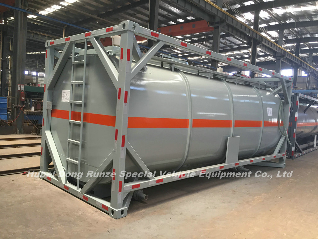 Class 8 Naclo 20FT Tank Container for Sodium Hypochlorite (NaClO max 15%) Solution Perfect for Transport Bleaching Liquid Un 1791