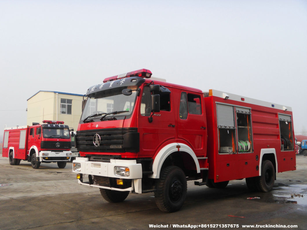 Beiben Water Foam Fire Fighting Truck off Road 4X4 Awd Fire Tender Fire Pumper (4500Liter Water 500Liter Foam Tank )
