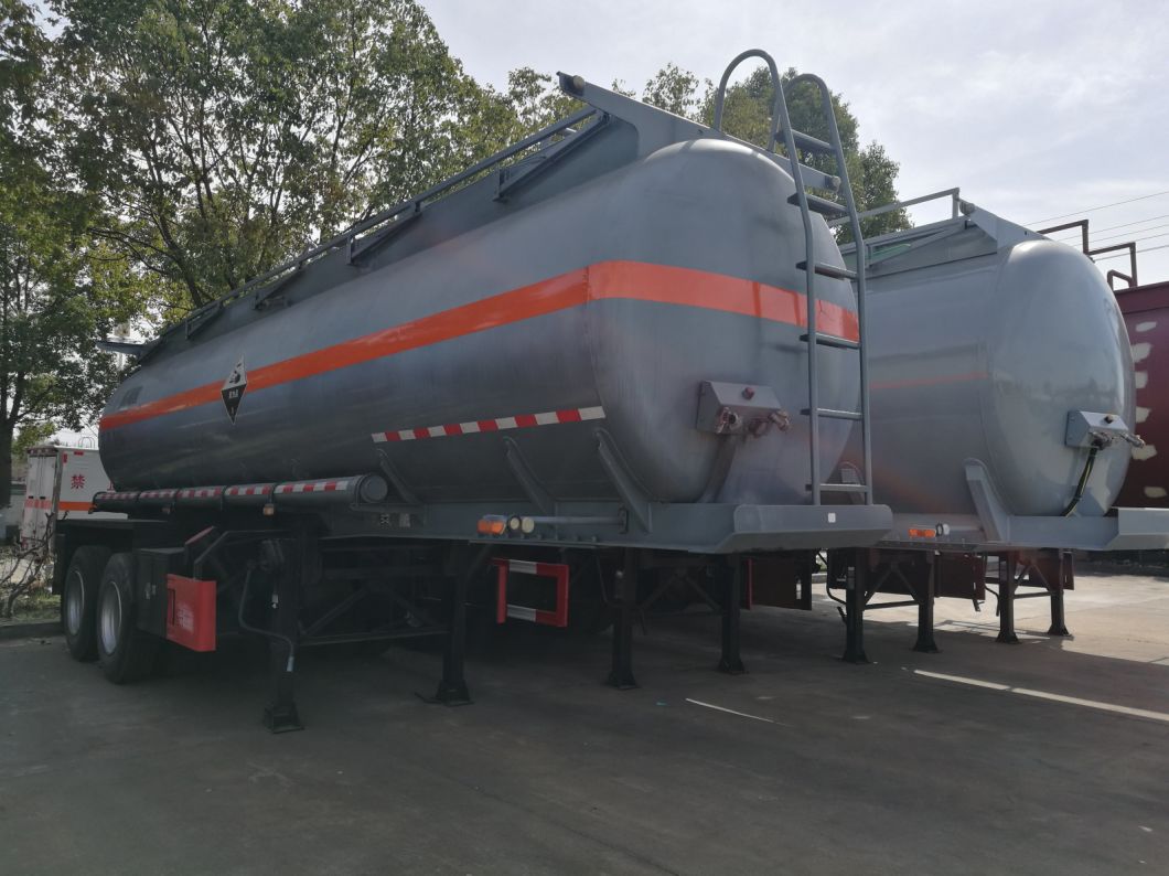 Sodium Hydroxide Tank Semi-Trailer 3 Axles 20000liters, 32000liters Steel Tank Lined LLDPE