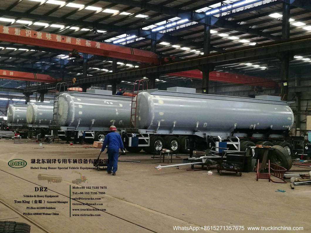 HCl Acid Tanker for Transport Hydrochloric Acid, Hydrochloride, Hydrogen Chlorate, Sodium Hydroxide, Acrylic Acetic Acid, 19m3-33m3 Steel Lined LLDPE
