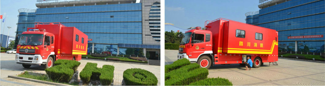 Dongfeng King Run Camp Truck for 20- 24 Men Outdoor Camping Living Room