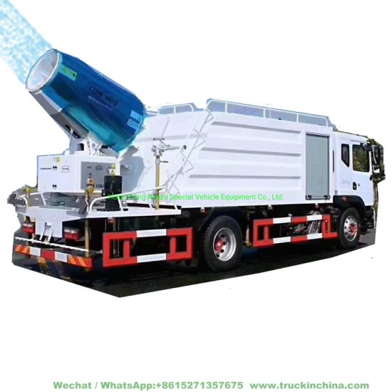 10 Tons Multifunctional Dust Suppression Vehicle Disinfection Pesticides Spray Fog Cannon Tanker (60M -80M Cannon)