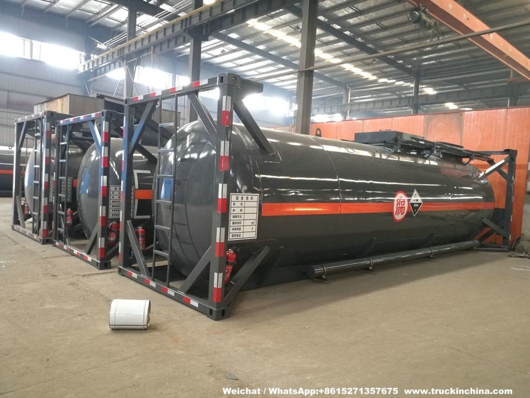 Customized Sodium Hypochlorite Tank Container 30FT Naclo (LDPE Lined Tank Container)