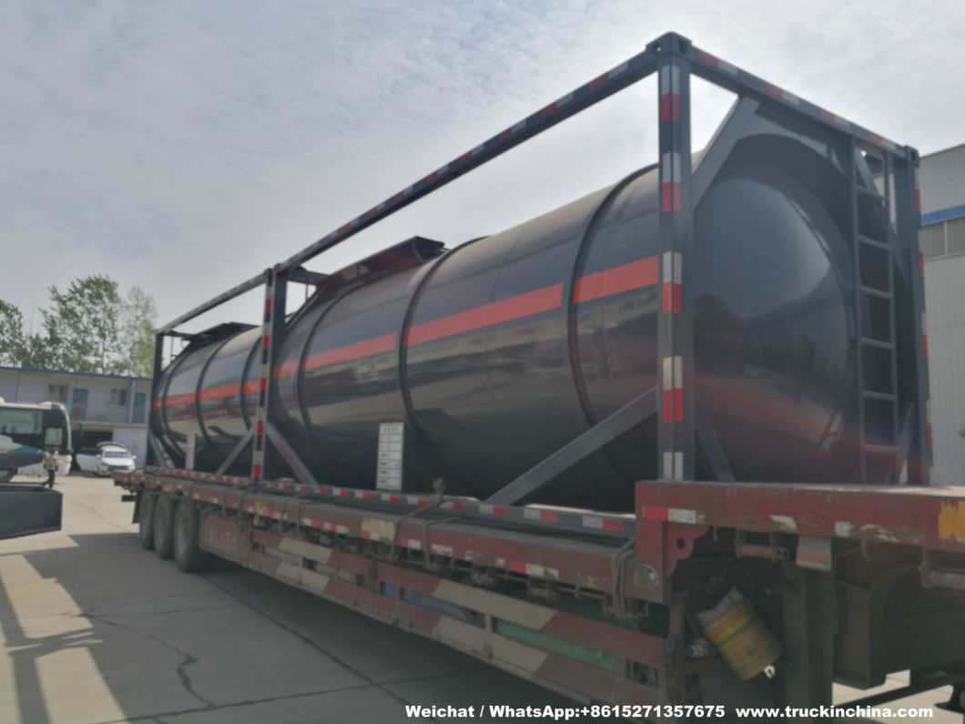 Custermizing Hydrochloric Acid Chemical Liquid Transport ISO Tank Container (Carbon Steel Lined LLDPE corrosion resistance)