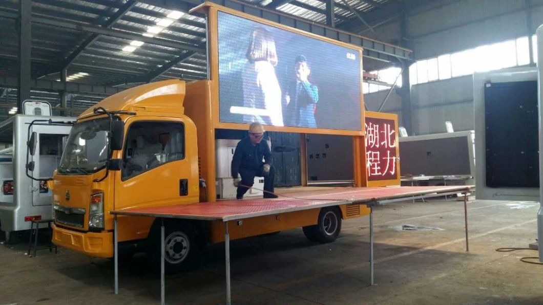 HOWO Truck Mounted Outdoor Advertising with LED Billboard Display Screen