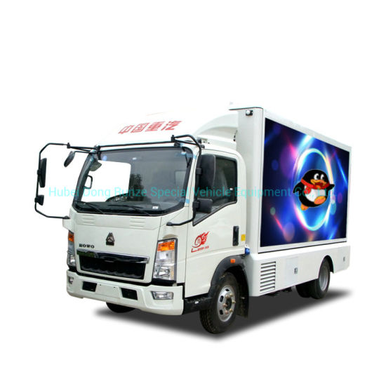 HOWO Truck Mounted Outdoor Advertising with LED Billboard Display Screen
