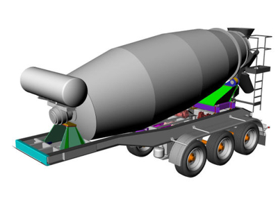 Transit Mixer Tank 10m3-12m3 Concrete Mixer Trailer (2 axles / 3 axles Concrete Mixer Drum Semi-Trailer)