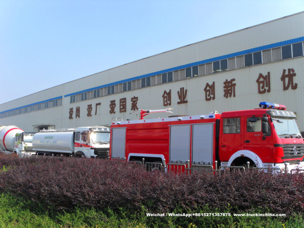 Double Cabin Beiben Fire Truck Water Foam Fire Fighting Truck off Road 6X4 - 6X6 Awd Fire Tender Fire Pumper (9000Liter Water 1800Liter Foam Tank) for Sale