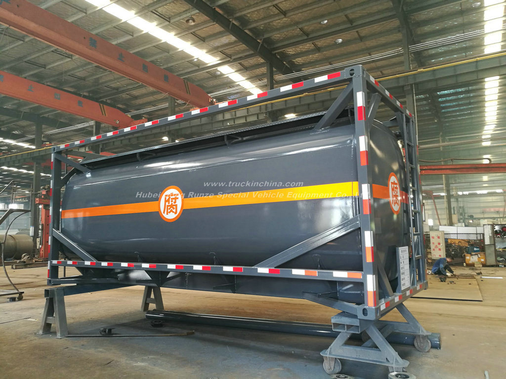 Un Portable Tank 20FT ISO Container Frame for Un2797, Battery Fluid, Alkali Naoh (max 50%) , Naclo (max 10%)