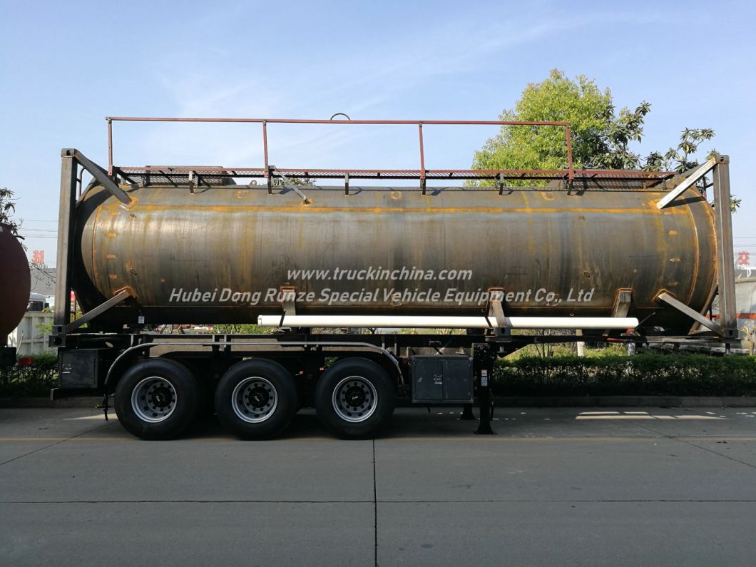 Lined Tank Container for Road Transport 28kl Hydrochloric Acid HCl (max 35%) , Naoh, Naclo