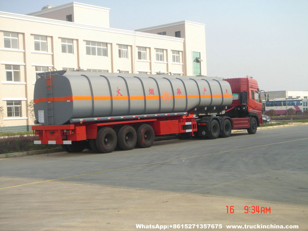 Customizing 60t Hydrochloric Acid Tank Trailer (Steel Lined Rubber plastic LLDPE Chemical Liquid Tanker)