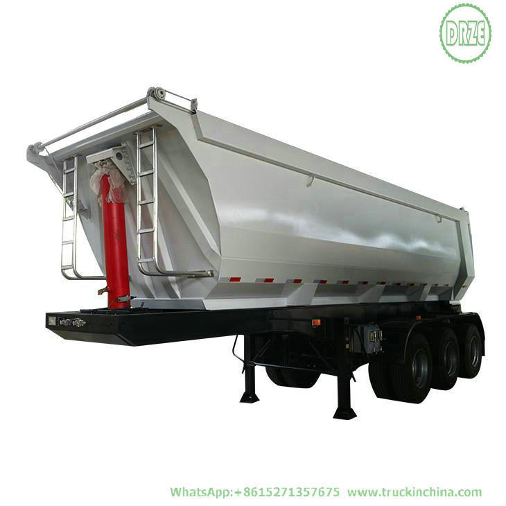 Customizing 24cbm Heavy Duty 3 Axle Side Tipper Trailer