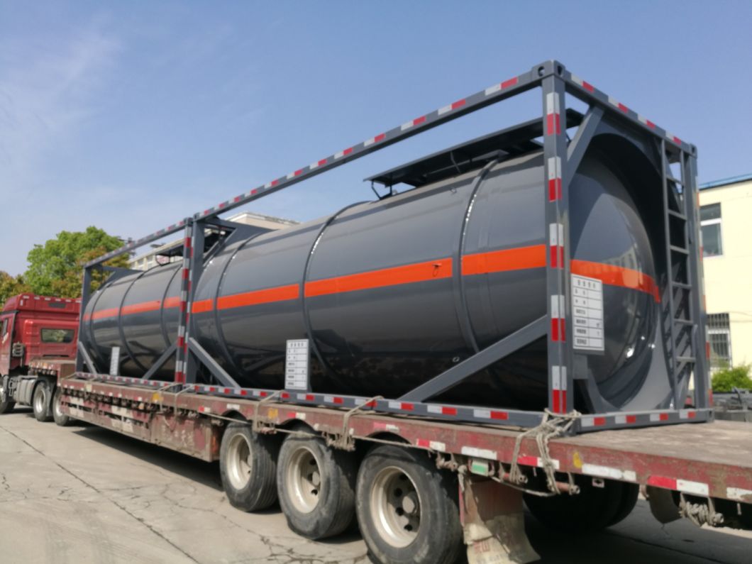 Custermizing Hydrochloric Acid Chemical Liquid Transport ISO Tank Container (Carbon Steel Lined LLDPE corrosion resistance)