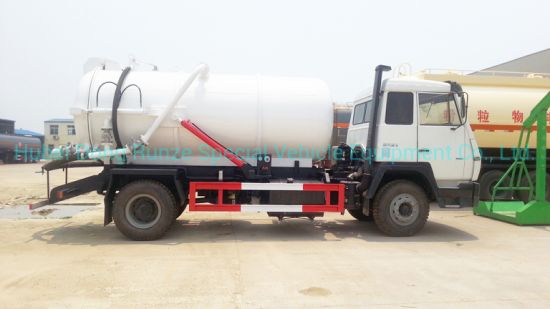 Steyr Vacuum Sewage Suction Tanker Truck Tank 12500 (L) Carbon Steel Rhd or LHD with Pto Vacuum Pumps for Vacuum Suction Cesspool Sludge Sewer Waste