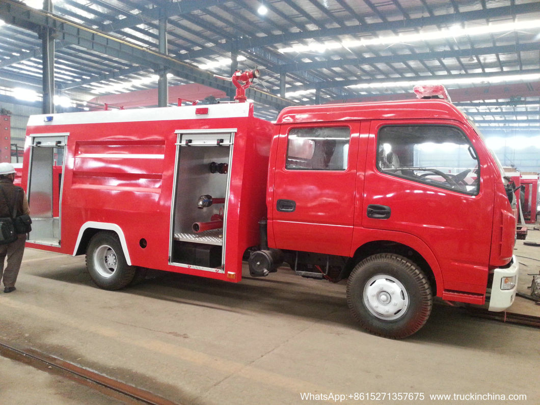 600p Double Cabin Isuzu Fire Truck Nkr Fire Fighting Truck 2500L/3000L for Sale