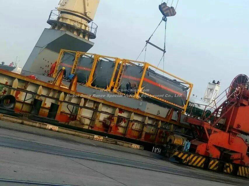 Un1790 Isotank Container for Road Tank Transport Hydrofluoric Acid (HF) Un1791 Sodium Hypochlorite, Liquid Naclo 18, 000liers -20, 000liers