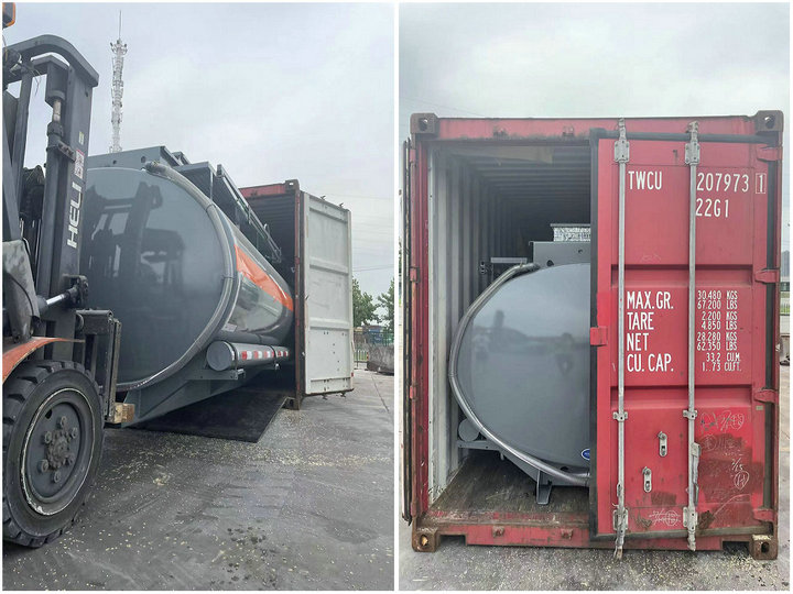 Hydrochloric Acid Tank Lined PE Tank body 11cbm to Hai Phong Vietnam