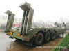 60t -80t Heavy Duty 3 Axles Lowbed Semi Trailer for Tank Heavy Track Crawler Caterpillar Digging Excavating Machine (Optional With Winch)