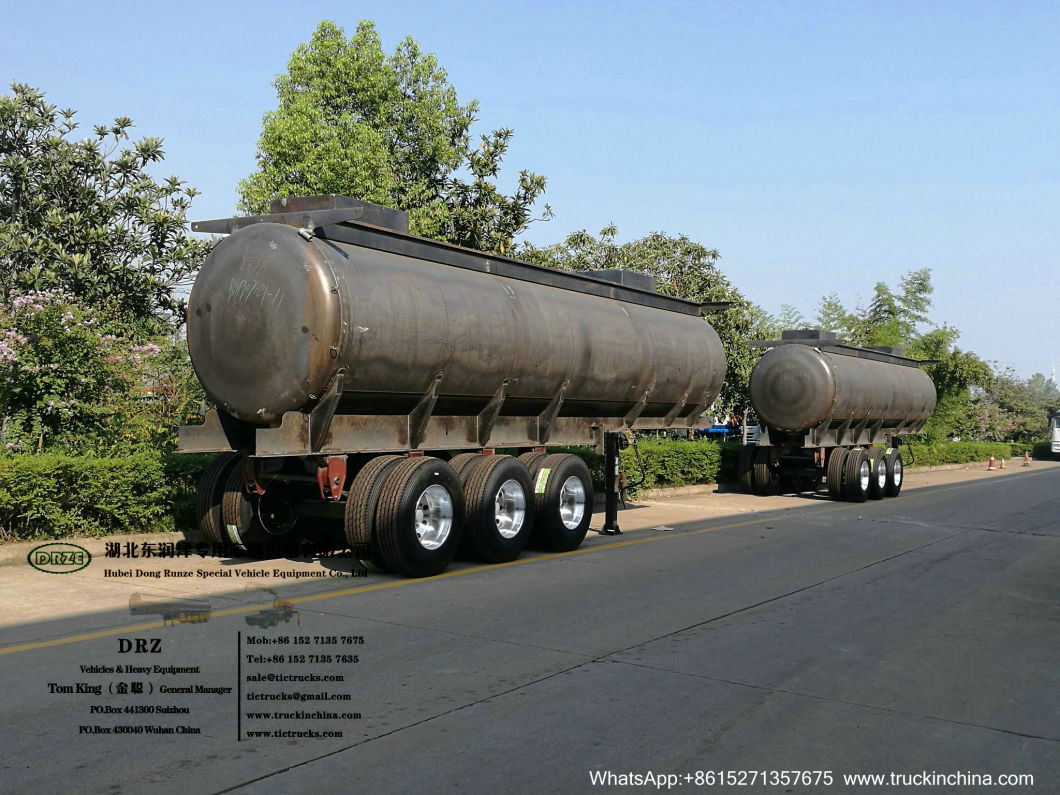 HCl Acid Tanker for Transport Hydrochloric Acid, Hydrochloride, Hydrogen Chlorate, Sodium Hydroxide, Acrylic Acetic Acid, 19m3-33m3 Steel Lined LLDPE