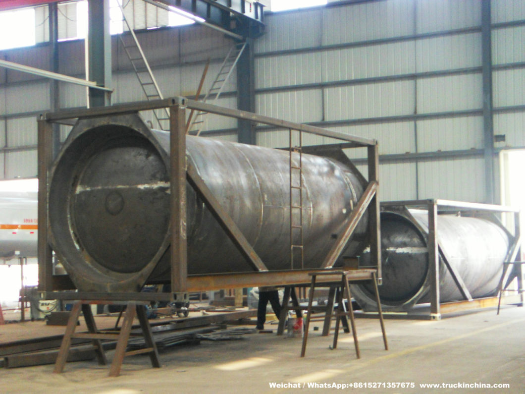 Reagent Sulfuric Acid 20FT ISO Tank Container 8000L -17500L (H2SO4, FeCL3 Ferric Chloride, Cupric Sulphate Reagent, PAC Steel Lined PE Tank)