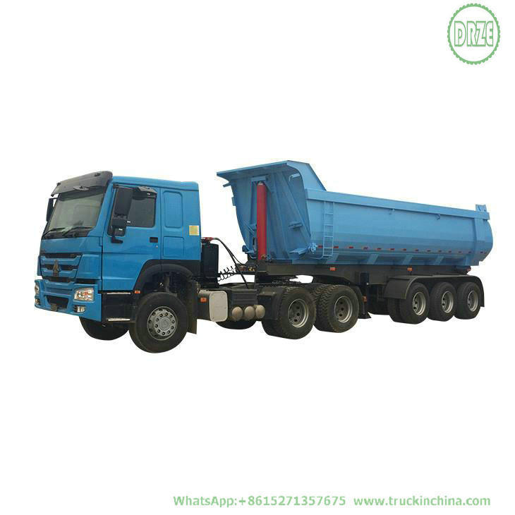 Customizing 24cbm Heavy Duty 3 Axle Side Tipper Trailer