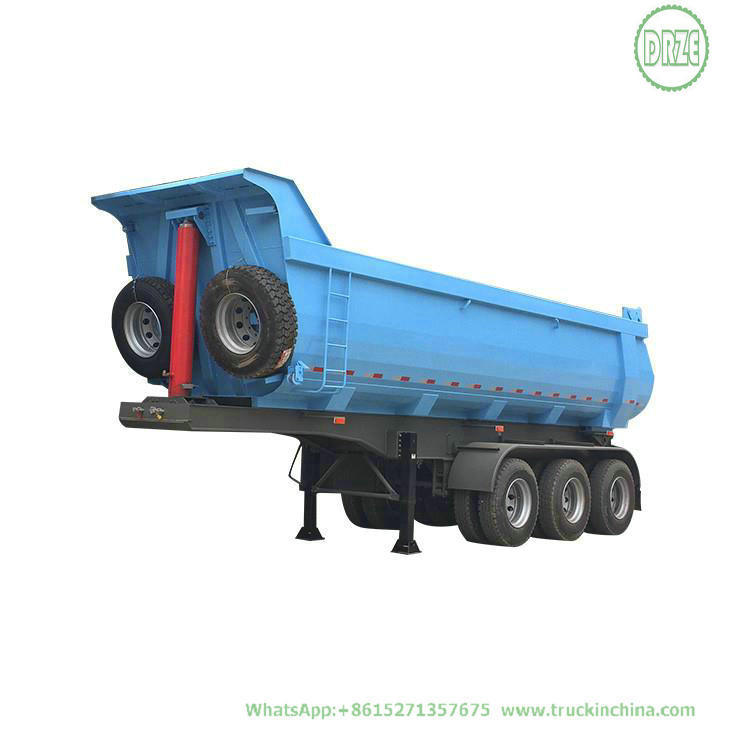 Customizing 24cbm Heavy Duty 3 Axle Side Tipper Trailer