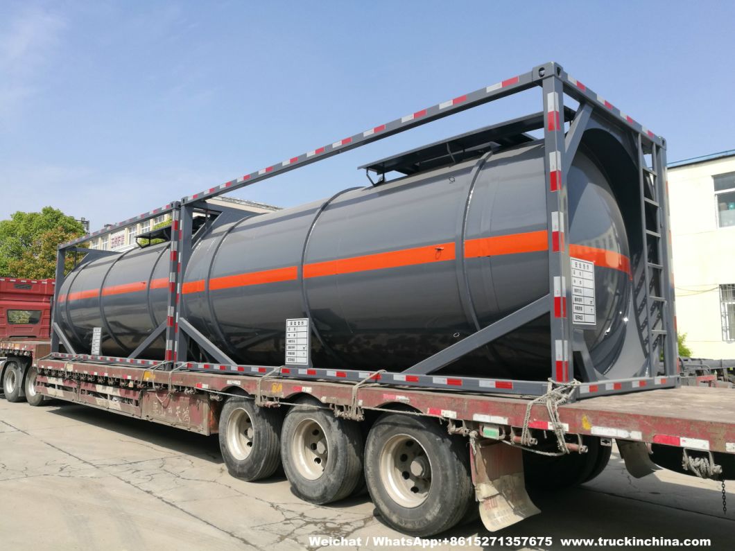 Custermizing Hydrochloric Acid Chemical Liquid Transport ISO Tank Container (Carbon Steel Lined LLDPE corrosion resistance)