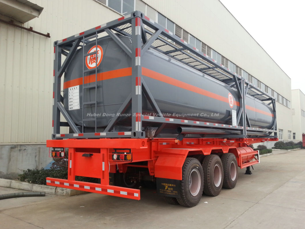 ISO Tank Containers 40FT ISO Tank Containers for Hydrochloric Acid, Sodium Hypochlorite PE Lined Tank Used to Contain HCl (max 35%) , Naoh (50%) , Naclo (15%) , H2so4. Hf, H2O2
