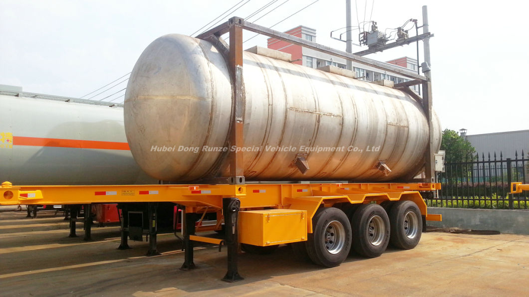 316 Stainless Steel ISO Tank Container 20 FT for Hazardous Liquids Road Transport