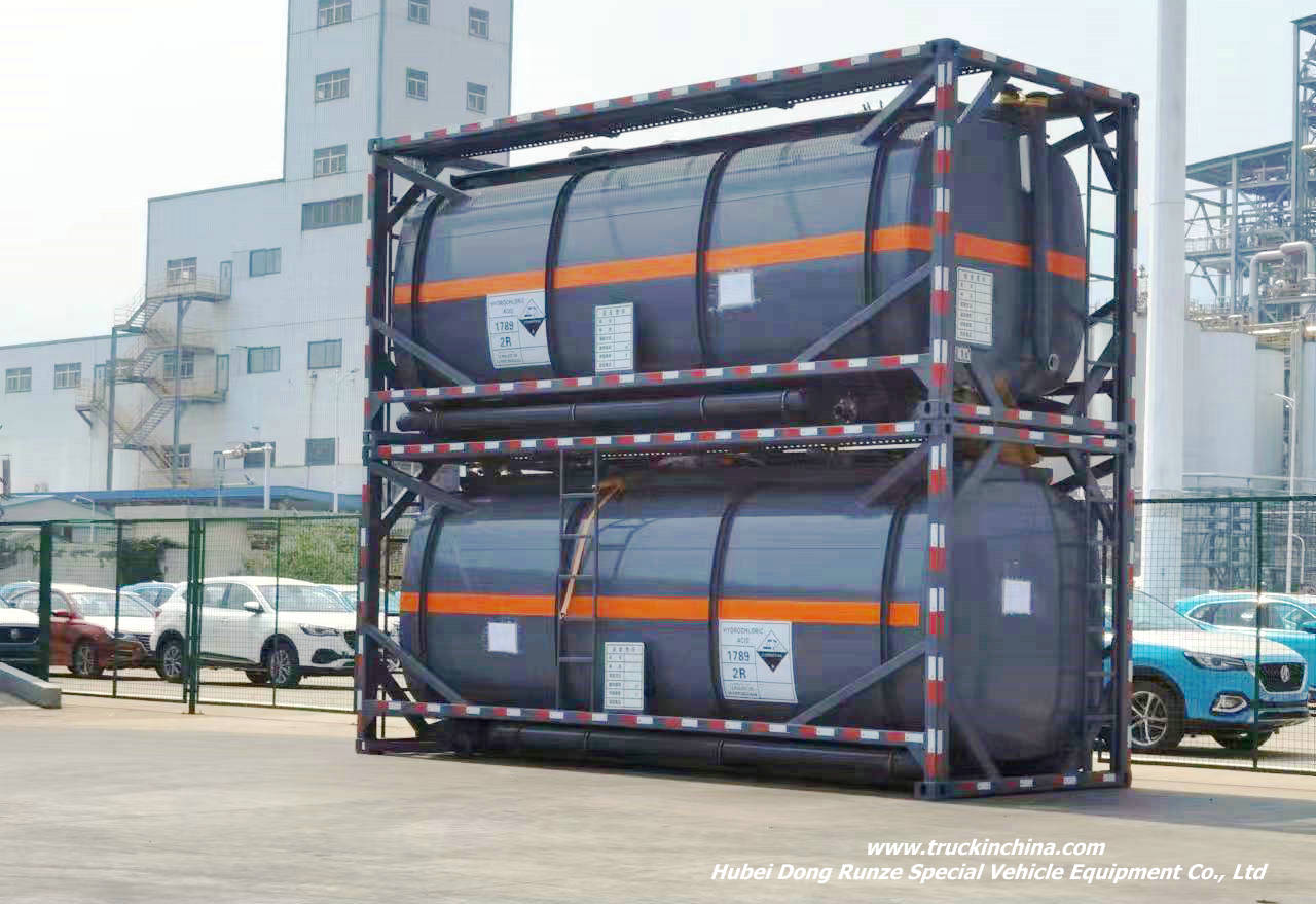 2 Pcs ISO 20FT Hydrochloric Acid tank container (PE lined tank container) to Africa