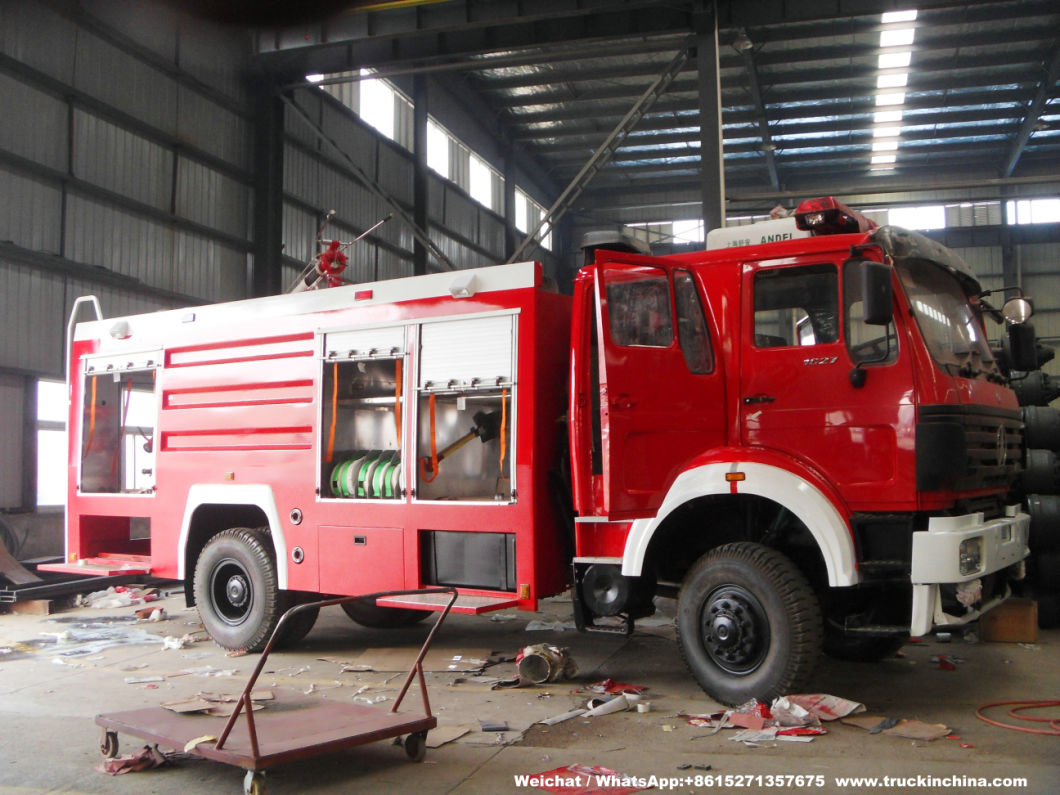 Beiben Water Foam Fire Fighting Truck off Road 4X4 Awd Fire Tender Fire Pumper (4500Liter Water 500Liter Foam Tank )