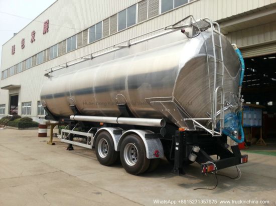 Wheat Flour Bulk Tanker with Tipping Hydraulic Cylinder (6000USG-10000USG Wheat, Flour, Bulk Powder Aluminum Alloy Tipper Tanker Truck)