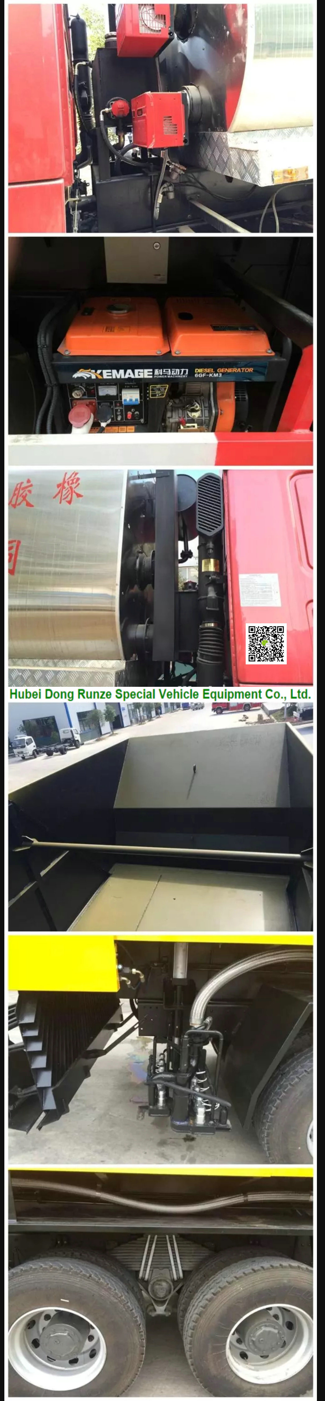 10 Wheels Sinotruk HOWO Asphalt Slurry Sealer Slurry Seal Truck (5m3 Bitumen Tank 5.5m3 water tank and 16m3 Gravel Tank)