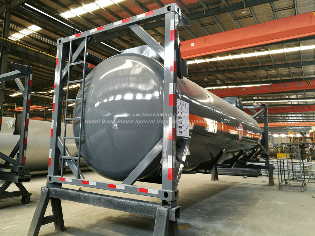 Hydrofluoric Acid Tank Container Un179 Hf for Road Transport (Tanker) in 30FT, 40FT Frame Steel Lined LDPE for HCl (max 35%) , Naoh (max 50%) , Naclo (max 10%)