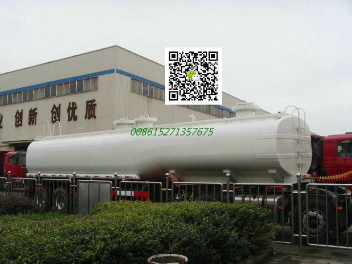 Dilute Sulfuric Acid Tank Trailer (3 axles Semi Trailer 19900Liters, 22400liters, 32000L Steel Lined LLDPE Acid Tank)