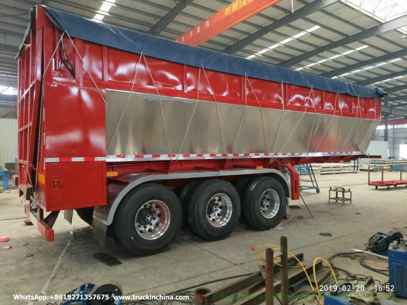 Customizing 3 Axle Conveyor Belt Trailer (Self-unloading Trailers Stainless Steel - Aluminum Optional 30m3)